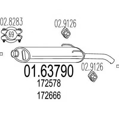 Глушитель выхлопных газов конечный MTS купить