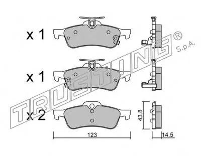 Комплект тормозных колодок, дисковый тормоз TRUSTING купить