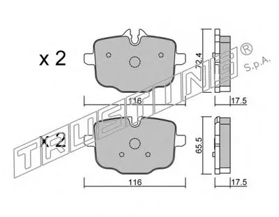 Комплект тормозных колодок, дисковый тормоз TRUSTING купить