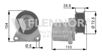 Натяжной ролик, поликлиновой  ремень FLENNOR купить