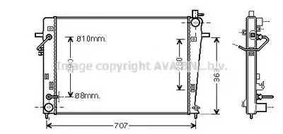 Радиатор, охлаждение двигателя AVA QUALITY COOLING купить