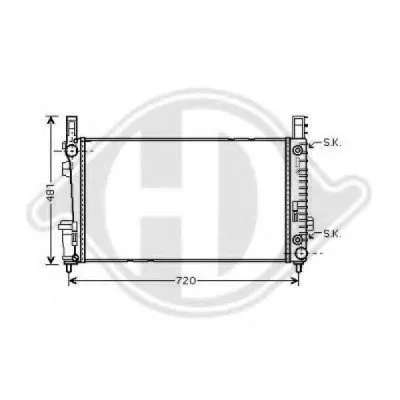 Радиатор, охлаждение двигателя DIEDERICHS купить