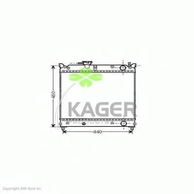 Радиатор, охлаждение двигателя KAGER купить