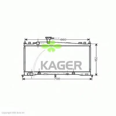 Радиатор, охлаждение двигателя KAGER купить