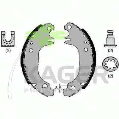 Комплект тормозных колодок KAGER купить