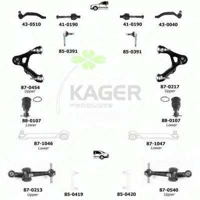 Подвеска колеса KAGER купить