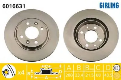 Тормозной диск GIRLING купить