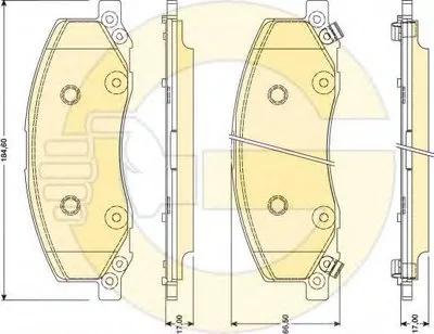 Комплект тормозных колодок, дисковый тормоз GIRLING купить