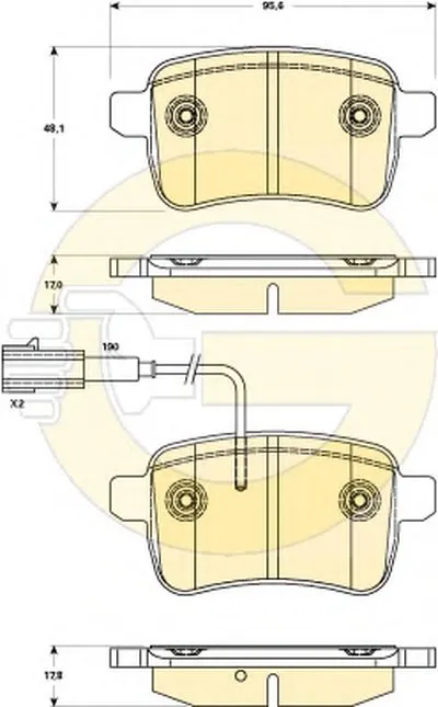 Комплект тормозных колодок, дисковый тормоз GIRLING купить