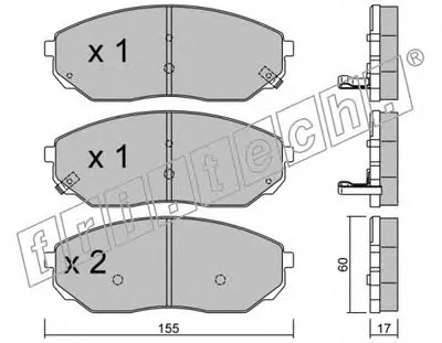 Комплект тормозных колодок, дисковый тормоз fri.tech. купить