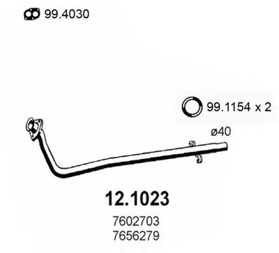Труба выхлопного газа ASSO купить