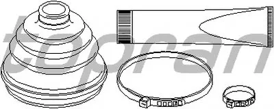 Комплект пылника, приводной вал TOPRAN купить