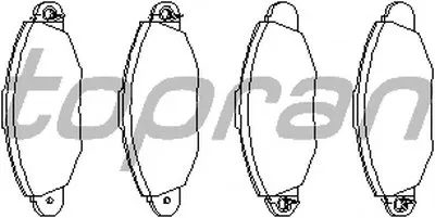 Комплект тормозных колодок, дисковый тормоз TOPRAN купить