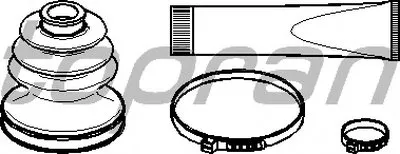 Комплект пылника, приводной вал TOPRAN купить