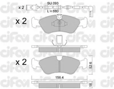 Комплект тормозных колодок, дисковый тормоз CIFAM купить