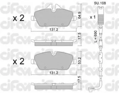 Комплект тормозных колодок, дисковый тормоз CIFAM купить