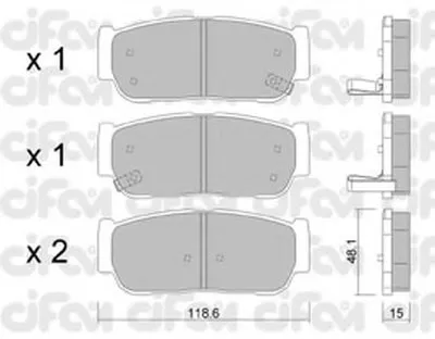 Комплект тормозных колодок, дисковый тормоз CIFAM купить