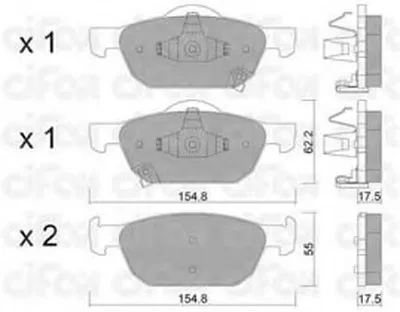Комплект тормозных колодок, дисковый тормоз CIFAM купить