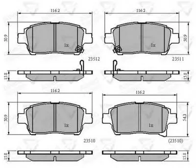 Комплект тормозных колодок, дисковый тормоз ANL Braking COMLINE купить