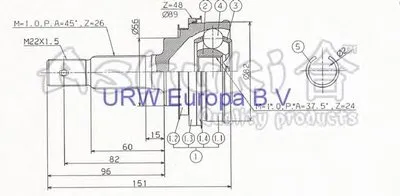 Шарнирный комплект, приводной вал ASHUKI купить
