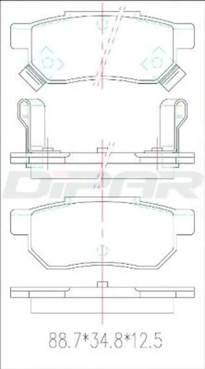 Комплект тормозных колодок, дисковый тормоз DITAS купить