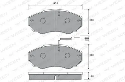 Комплект тормозных колодок, дисковый тормоз WEEN купить