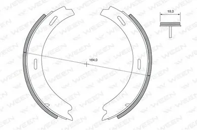 Комплект тормозных колодок, стояночная тормозная система WEEN купить