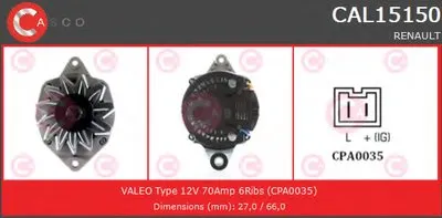 Генератор REMANUFACTURED SERIES CASCO купить