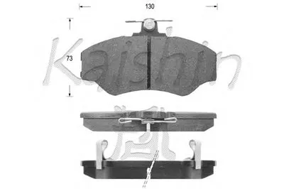 Комплект тормозных колодок, дисковый тормоз KAISHIN купить
