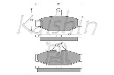 Комплект тормозных колодок, дисковый тормоз KAISHIN купить