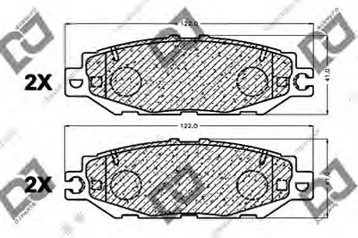 Комплект тормозных колодок, дисковый тормоз DJ PARTS купить