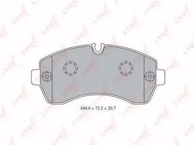 Комплект тормозных колодок, дисковый тормоз LYNXauto купить