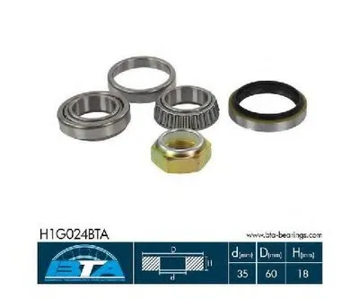 Комплект подшипника ступицы колеса BTA купить