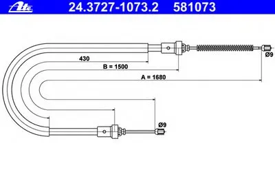 Трос, стояночная тормозная система ATE купить