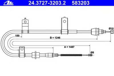 Трос, стояночная тормозная система ATE купить