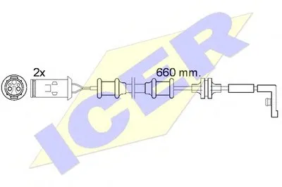 Сигнализатор, износ тормозных колодок ICER купить