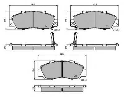 Комплект тормозных колодок, дисковый тормоз NATIONAL купить