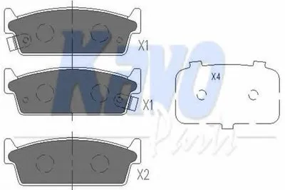 Комплект тормозных колодок, дисковый тормоз KAVO PARTS купить