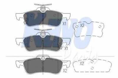 Комплект тормозных колодок, дисковый тормоз KAVO PARTS купить
