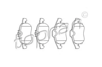 Комплект тормозных колодок, дисковый тормоз TOPRAN купить