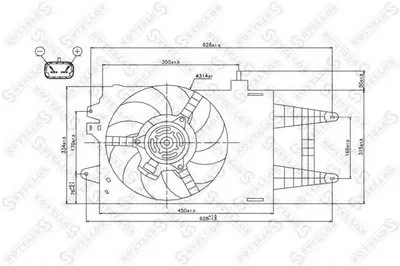 Вентилятор, охлаждение двигателя STELLOX купить