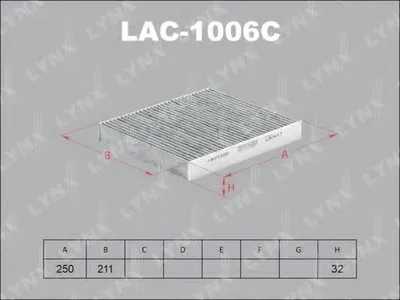 Фильтр, воздух во внутренном пространстве LYNXauto купить