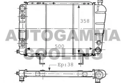 Радиатор, охлаждение двигателя AUTOGAMMA купить