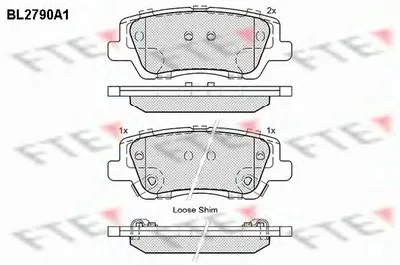 Комплект тормозных колодок, дисковый тормоз FTE купить