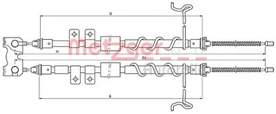 Трос, стояночная тормозная система COFLE METZGER купить