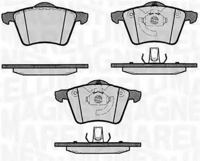 Комплект тормозных колодок, дисковый тормоз MAGNETI MARELLI купить