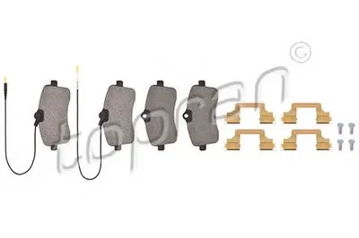 Комплект тормозных колодок, дисковый тормоз PREMIUM BRAND TOPRAN купить