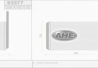 Теплообменник, отопление салона AHE купить