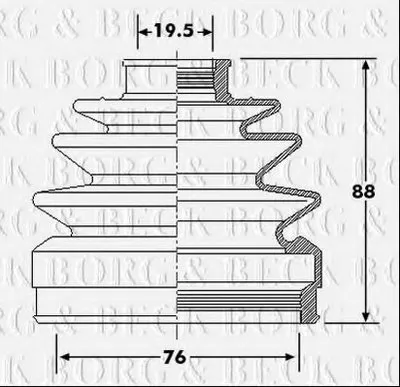 Пыльник, приводной вал BORG & BECK купить