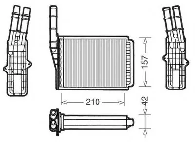 Теплообменник, отопление салона CTR купить